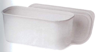 Eiswanne mit runden Ecken, weiß. Transportwannen für Speiseeis mit fest verschließbarem Deckel bei GroßHandel EIS GmbH