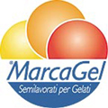 Logo Marca Gel. Marca Gel Eisgrundstoffe, Eispulver, Eisbasis, Eispasten, Eiszutaten. Partner der GroßHandel Eis GmbH