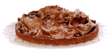 Plastikteller rund mit flachem Rand, durchsichtig mit Kuchen, für Eis, Kekse, Eiskonfekt, Gugelhupf und Torten bei GroßHandel EIS GmbH