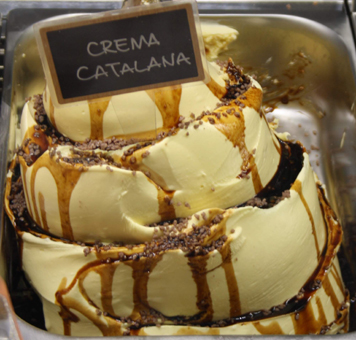 Eisidee Crema Catalana. Spanische Milchcreme mit karamellisiertem Zucker. GroßHandel Eis GmbH