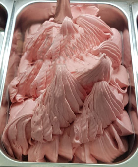 Eisidee Guave rosso. Rosa Guave als Eis