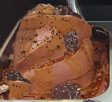 Eisidee Salame di Cioccolato. Schokosalami als Eis