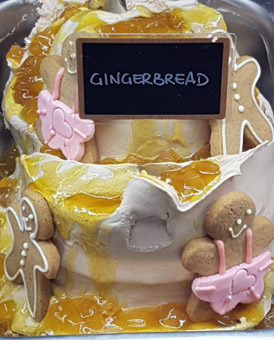 Eisidee Gingerbread Eis. Lebkucheneis dekoriert