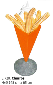 Außenwerbung Curros mit Schlagobers im Stanitzel