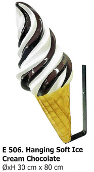 Eiswerbung Softeistüte, Hängeeistüte Werbeeistüte, Außenwerbung, Schokoladeeis