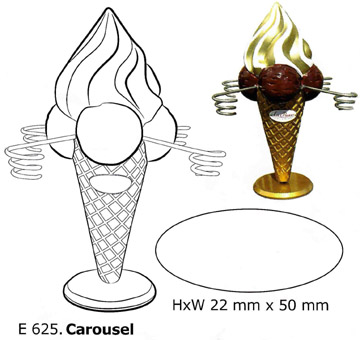 Eiswerbung personalisiert Werbeeistüten Thekenaufsteller. Eis mit Obers