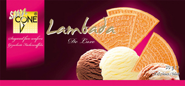 Lambada Fächerwaffeln. 21 Waffeln für die Dekoration von Eis. GroßHandel Eis GmbH