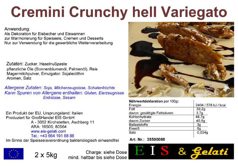 Eis & Gelati Variegato. Fruchteispasten und Milcheispasten zur Variation von Speiseeis, um Speiseeis färbig und geschmacklich zu variieren. Zur Marmorierung von Cremen, Halbgefrorenem, Schlagobers, Pudding. Zur Verstärkung von Früchten und Dekoration von Eiscups, Eiswannen, in der Eisvitrine, Torten und anderen Nachspeisen. Vielseitig verwendbar für die Eisdiele, Eissalon, Eiscafe, Konditorei, Großküche, Gastronomie. Eis & Gelati Servicepartner