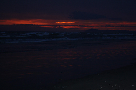 Sonnenaufgang Rimini 17.1.2015 / 7.15 Uhr. Vor der Sigep Spezialmesse für Speiseeis. Foto Gerhard Hager. GroßHandel EIS GmbH