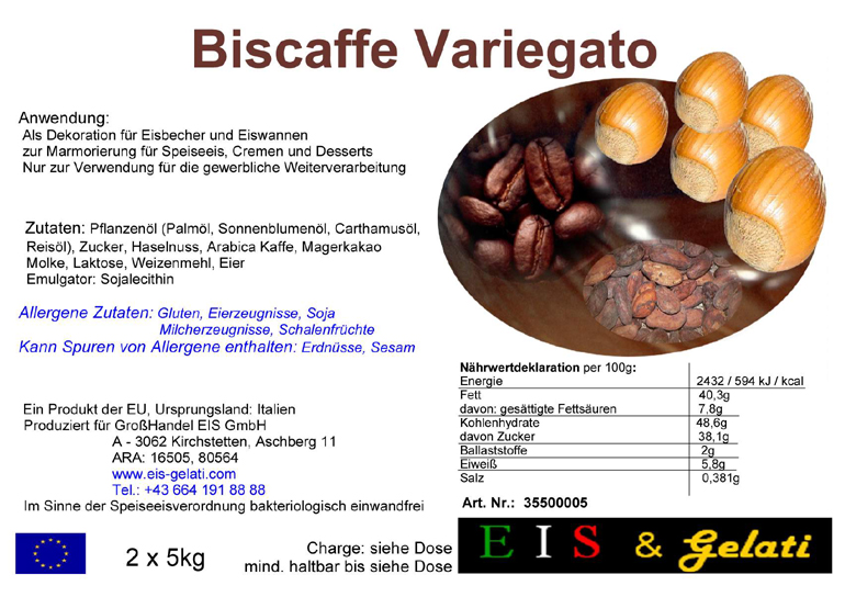 Eis & Gelati Variegato. Fruchteispasten und Milcheispasten zur Variation von Speiseeis, um Speiseeis färbig und geschmacklich zu variieren. Zur Marmorierung von Cremen, Halbgefrorenem, Schlagobers, Pudding. Zur Verstärkung von Früchten und Dekoration von Eiscups, Eiswannen, in der Eisvitrine, Torten und anderen Nachspeisen. Vielseitig verwendbar für die Eisdiele, Eissalon, Eiscafe, Konditorei, Großküche, Gastronomie. Eis & Gelati Servicepartner