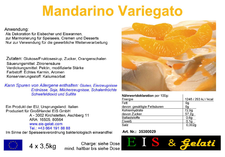 Eis & Gelati Variegato. Fruchteispasten und Milcheispasten zur Variation von Speiseeis, um Speiseeis färbig und geschmacklich zu variieren. Zur Marmorierung von Cremen, Halbgefrorenem, Schlagobers, Pudding. Zur Verstärkung von Früchten und Dekoration von Eiscups, Eiswannen, in der Eisvitrine, Torten und anderen Nachspeisen. Vielseitig verwendbar für die Eisdiele, Eissalon, Eiscafe, Konditorei, Großküche, Gastronomie. Eis & Gelati Servicepartner