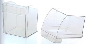 Stapelbare Module mit 9, 6 und 5 herausnehmbaren Boxen. Eisdekorationsbox. Behälter für Dekorationsartikel. Dekorboxen bei GroßHandel EIS GmbH