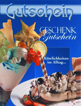 Eis - Geschenkgutscheine und Eis - Sammelbons für Eisbecher und Eistüten. Eisbon, Eisgutscheine. GroßHandel Eis GmbH